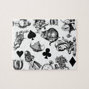 Puzzle Alice White Rabbit Wonderland Classic