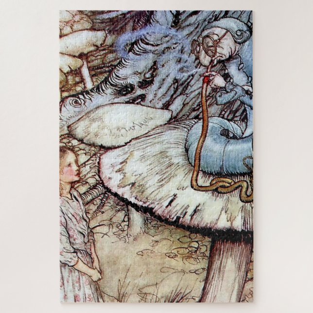 Puzzle “Alice y la oruga” de Arthur Rackham (Vertical)