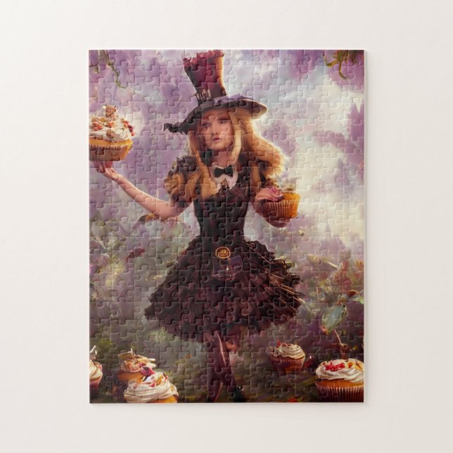 Puzzle Alicia y la fantasía del Steampunk de los pasteles (Vertical)