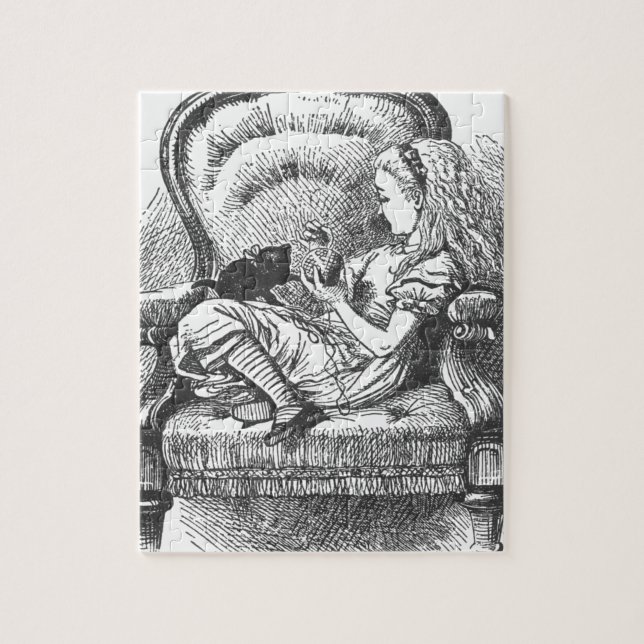 Puzzle Alicia y su gatito (Vertical)