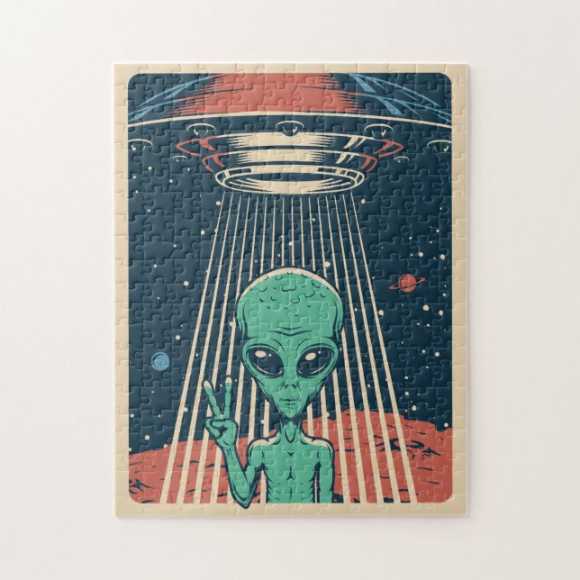 Puzzle Alien de OVNI (Vertical)