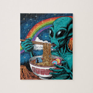 Puzzle Alien Eating Noodles