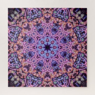 Puzzle Alien Purple Psychedelic Kaleidoscopic Mandala