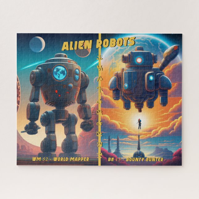 Puzzle Alien Robots (Horizontal)