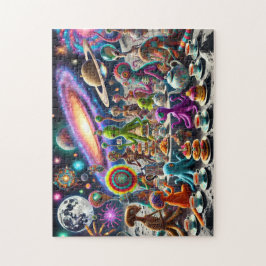 Puzzle Alien Tea Fiesta Whimsical Extraterrestre Cosmic