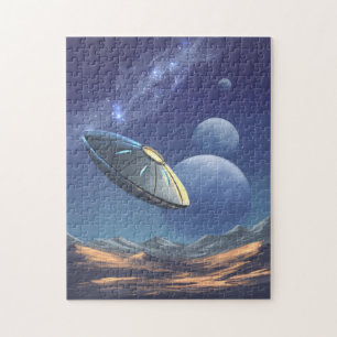 Puzzle Alien Ufo en el espacio