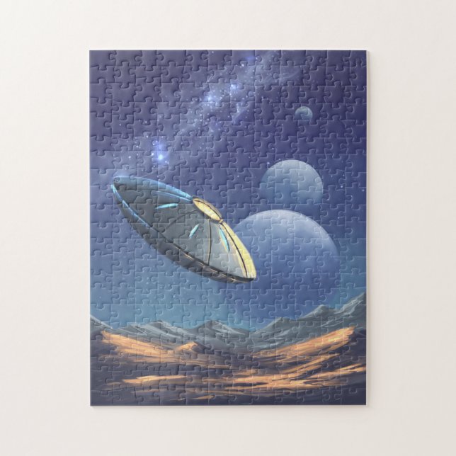 Puzzle Alien Ufo en el espacio (Vertical)