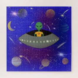 Puzzle Alienígena en una nave espacial con camiseta de Nu