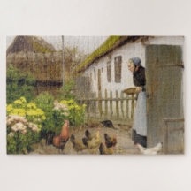 Alimentación de las gallinas (por H.A. Brendekilde