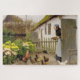 Puzzle Alimentación de las gallinas (por H.A. Brendekilde