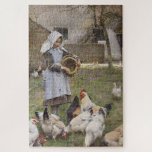 Alimentando a los pollos (por Walter Frederick Osb