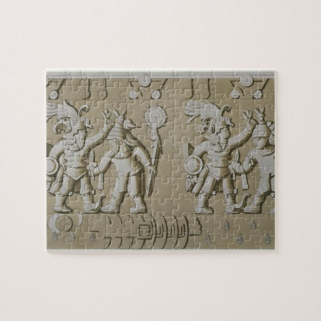Puzzle Alivio de Bas de guerreros aztecas antiguos, del (Horizontal)