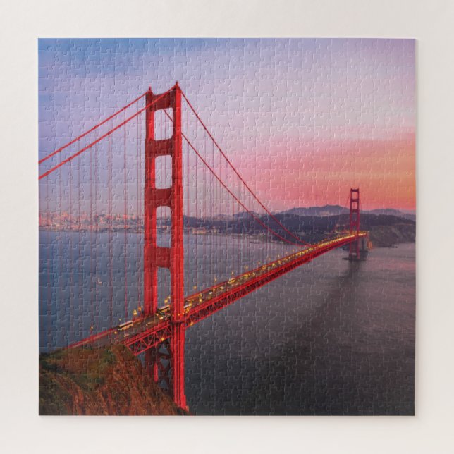 Puzzle almohada de la puente dorada (Vertical)