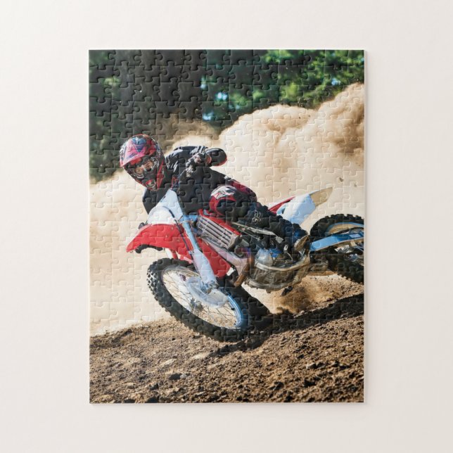 Puzzle almohada de lanzamiento de motocross (Vertical)