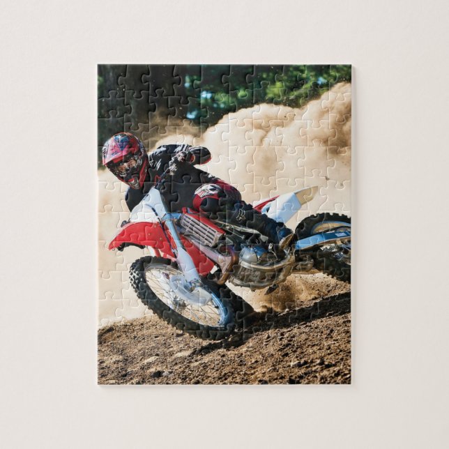 Puzzle almohada de lanzamiento de motocross (Vertical)