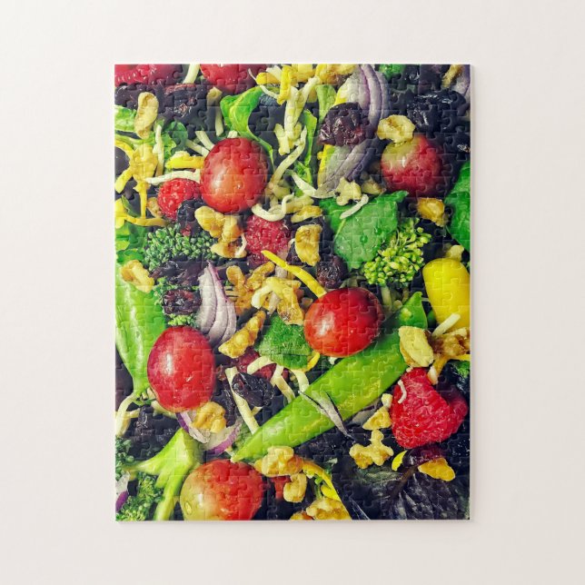 Puzzle Almuerzo de ensalada y fruta tossed - 11x14 - 252  (Vertical)