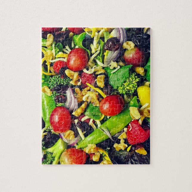 Puzzle Almuerzo de ensalada y fruta tossed - 8x10 - 110 p (Vertical)