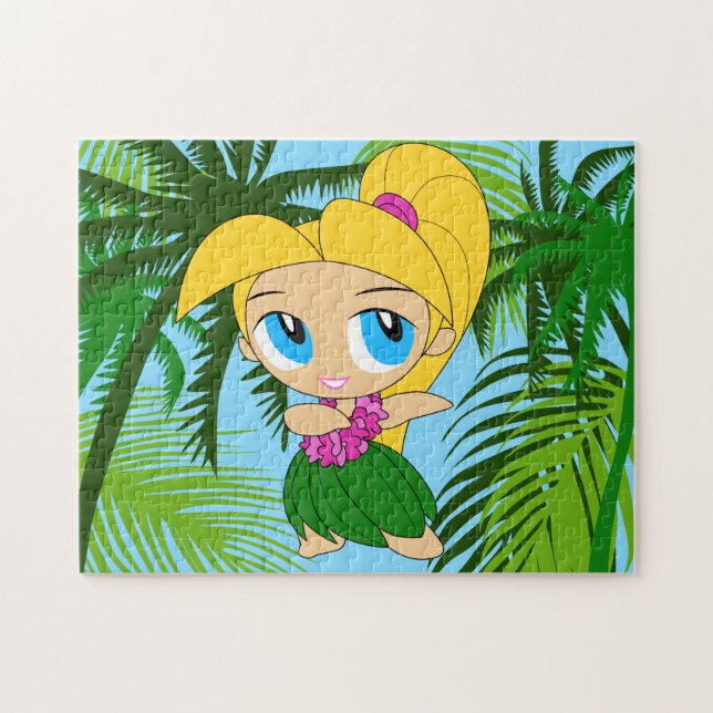 Puzzle Aloha Honeys Hawaiian Blond Hula Chica (Horizontal)