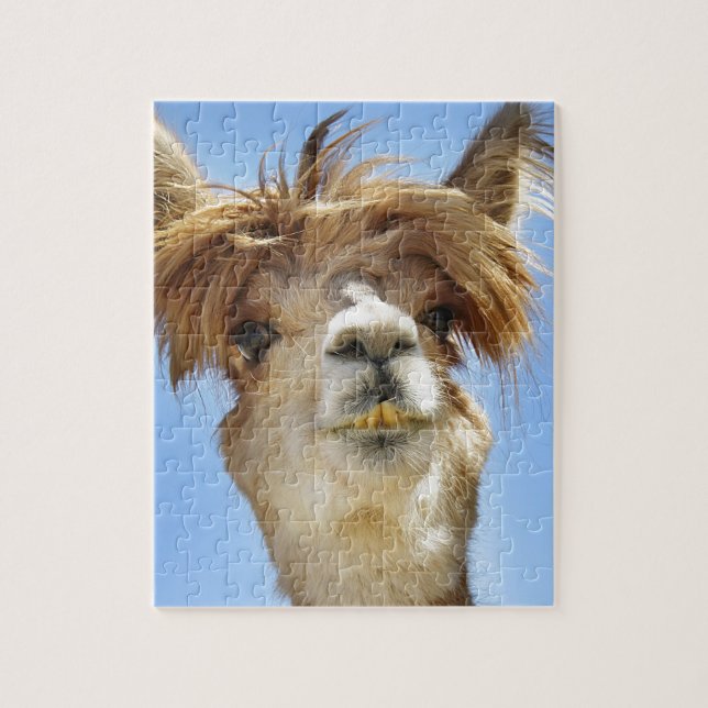 Puzzle Alpaca con el pelo loco (Vertical)