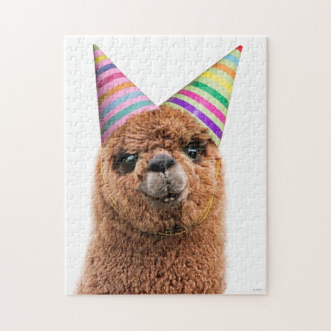 Puzzle Alpaca vistiendo Gorras Fiestas (Vertical)