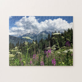 Puzzle Alpes y flores alpinas francesas