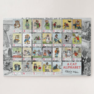 Puzzle Alphabet Cat, Louis Wain