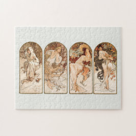 PUZZLE : ALPHONS MUCHA : LAS TEMPORADAS