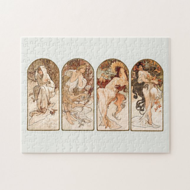 PUZZLE : ALPHONS MUCHA : LAS TEMPORADAS (Horizontal)