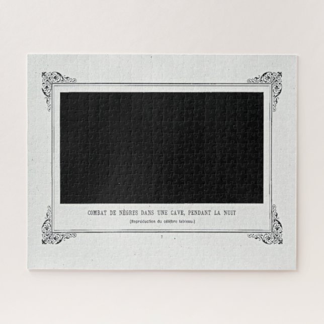 Puzzle Alphonse Allais, April Fools, Black, Abstract Art (Horizontal)