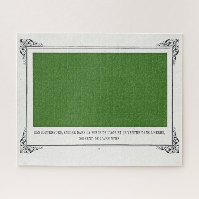 Puzzle Alphonse Allais, April Fools, Green, Abstrasse Art (Horizontal)