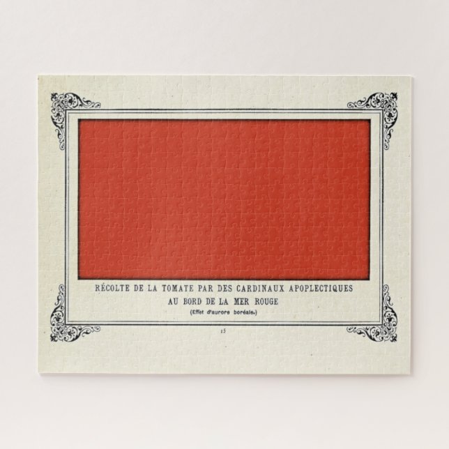 Puzzle Alphonse Allais, April Fools, Red, Abstract Art (Horizontal)