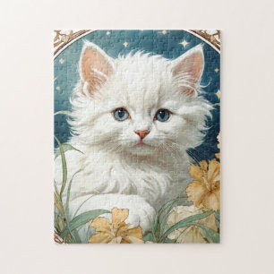 Puzzle Alphonse Mucha Art Nouveau Kitten