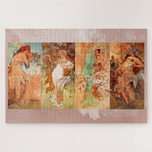 Puzzle Alphonse Mucha, Cuatro Estaciones (Horizontal)