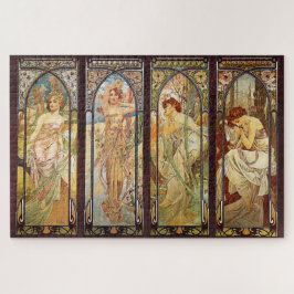 Puzzle Alphonse Mucha, los tiempos del día