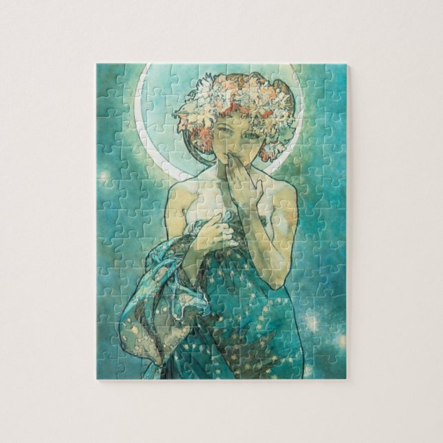 Puzzle Alphonse Mucha Luna Clair De Lune Art Nouveau (Vertical)