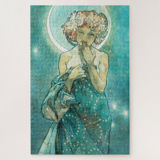Puzzle Alphonse Mucha Moonlight Clair De Lune Art Nouveau (Vertical)
