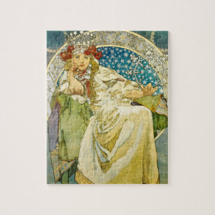 Puzzle Alphonse Mucha Princesa Hyacinth Art Nouveau