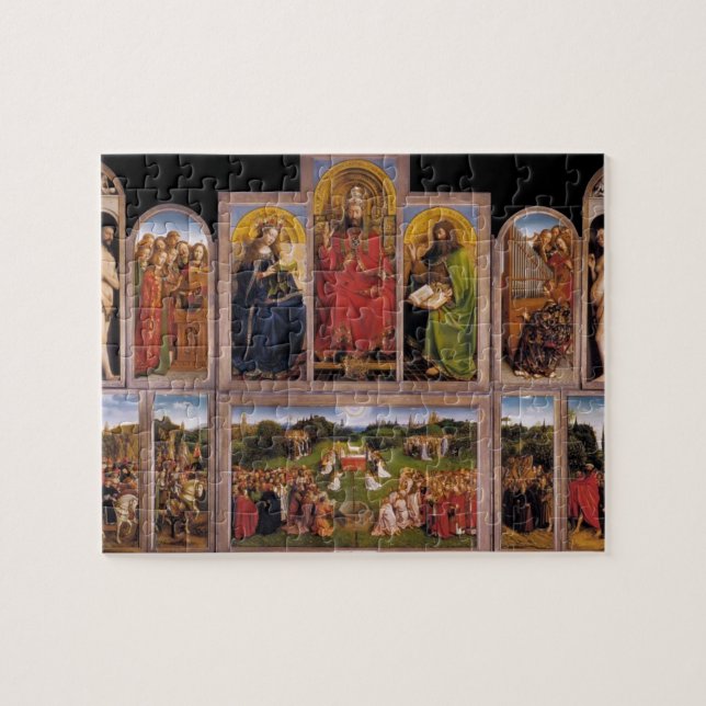 Puzzle Altarpiece de enero van Eyck- The Gante (Horizontal)