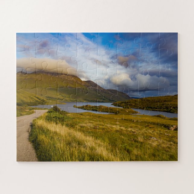 Puzzle Altiplano montañoso de primavera en Escocia (Horizontal)