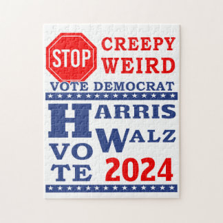 Puzzle Alto al espeluznante voto raro Harris Walz 2024