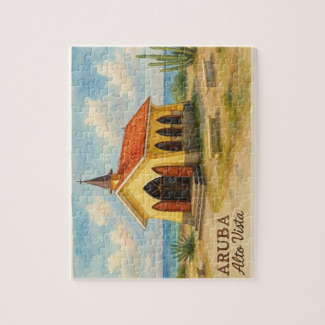 Puzzle Alto Vista Aruba acuarela (Vertical)