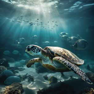 Puzzle Alumbramiento Por El Arrecife De Coral - Tortuga D