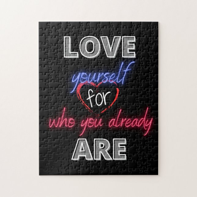 Puzzle Ama a ti mismo por quien ya eres (Vertical)