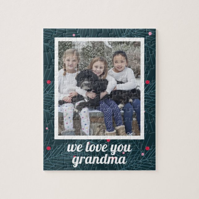 Puzzle Ama a tu abuela Festividad foto personalizada (Vertical)