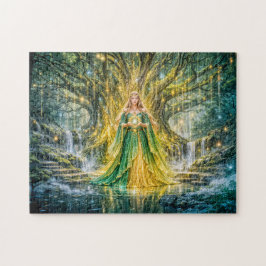 Puzzle Ama bajo el Árbol del Mundo Fantasía Encantada