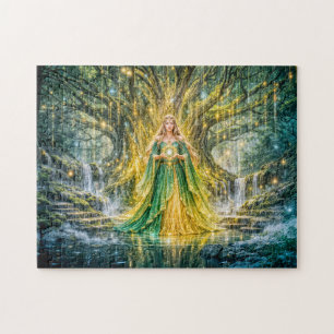 Puzzle Ama bajo el Árbol del Mundo Fantasía Encantada