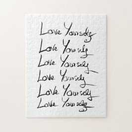 Puzzle ¡Ama! Cita de caligrafía motivacional