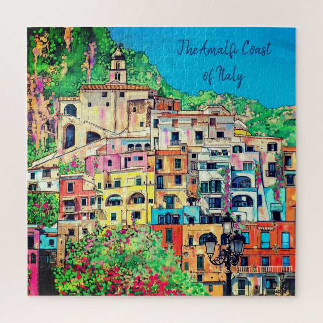 Puzzle Amalfi Costa de Italia Arte Digital (Vertical)