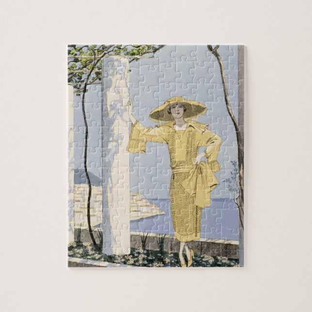 Puzzle Amalfi, ilustracion de una mujer en un vestido (Vertical)