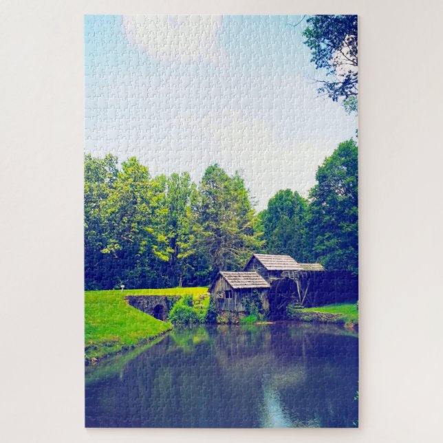 Puzzle Amamos a The Mill Pond Virginia. (Vertical)